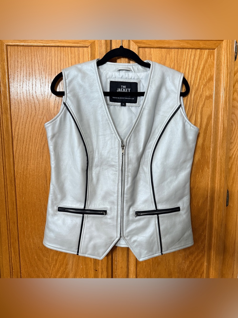 The Jacket Maker silver metallic Vest XL for women